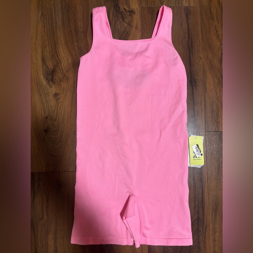 All in Motion Girls' Seamless Bike Leotard - Pink XL